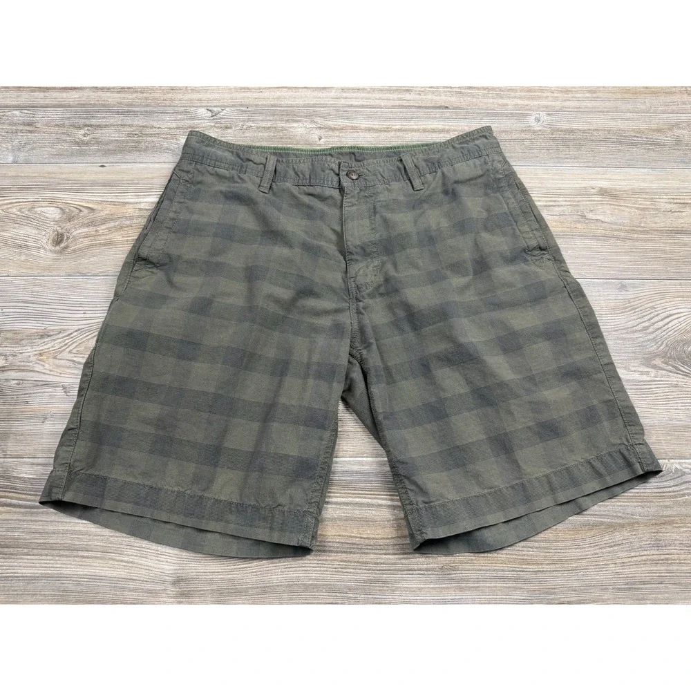 The North Face‎ Chino Shorts Mens Size 36 Green Plaid Gorpcore Hiking Outdoor